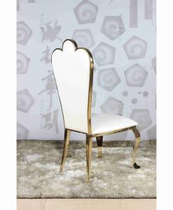 Quality Stainless Steel Event Throne Wedding Banquet Chair Golden With Cushions wholesale