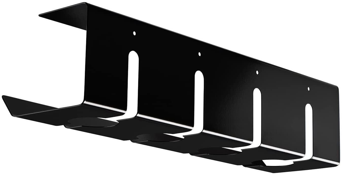 Black Steel Cable Tray for Office Meeting Table Under Desk Cable Management Organizer