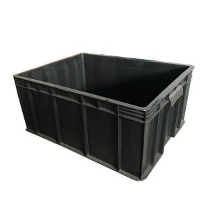 Quality 600 X 400 Plastic Logistic Box Black ESD Plastic Bins For Moving wholesale