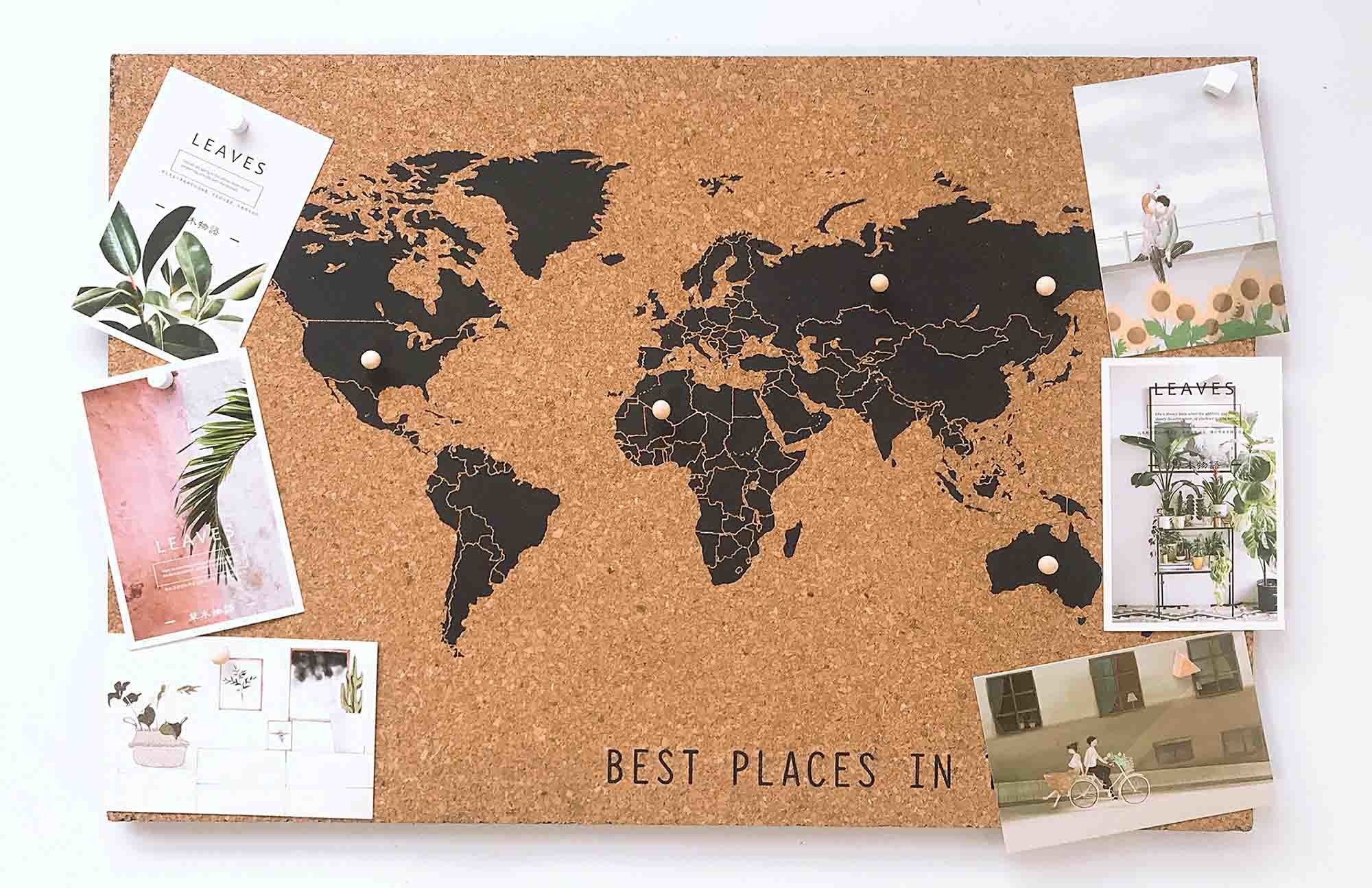 Yuelin Home Office Cork Board Wall Map Tearproof ISO9001