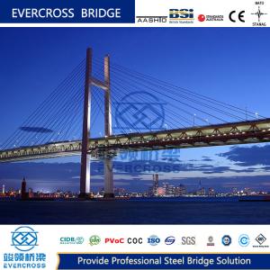Quality Modular Steel Cable Stayed Bridges Permanent Rigid Frame Large Span wholesale