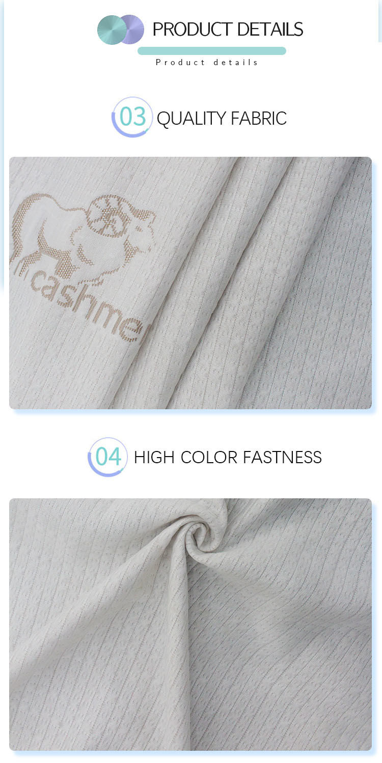 Off White Knitted Jacquard Mattress Quilting Fabric Pongee Type Textile Spot