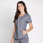 Medical Hospital Nursing Hospital Scrubs Sets Custom Logo Solid Color Stretch