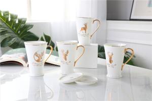 Quality Lightweight 250ml Hand Painted Drinking Fine Porcelain Coffee Mugs wholesale