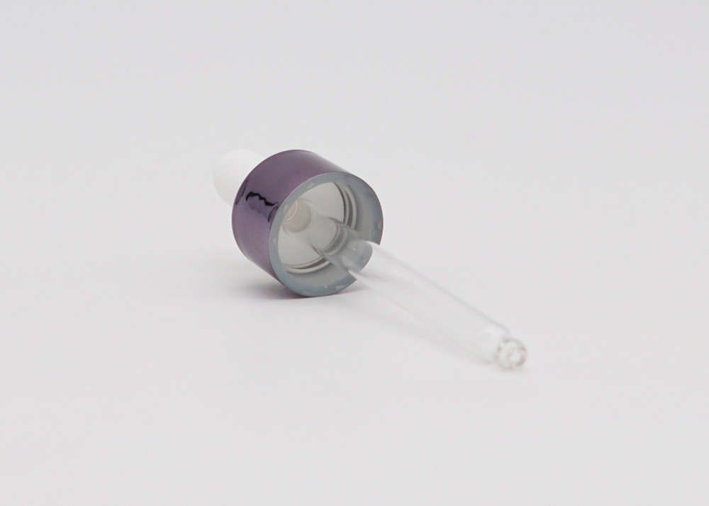 Aluminum 18/410 Glass Eye Dropper Pipette Silicone Teat