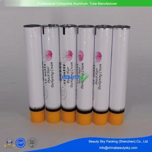 Quality White printing Dia. 25mm Metal Tube Empty Aluminium Tubes for Hair Color cream with plastic inside wholesale