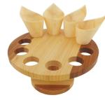 240mm Food Container Disposable Serving Cone Pine Wooden for chip