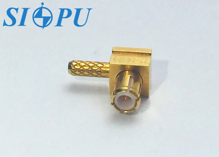 MCX Male Angled RF Coax Connector For RG 178/U Cable