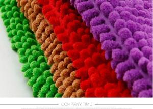 Quality Soft Chenille Bathroom Anti Slip Floor Mat , Hotel Bathroom Floor Mats wholesale