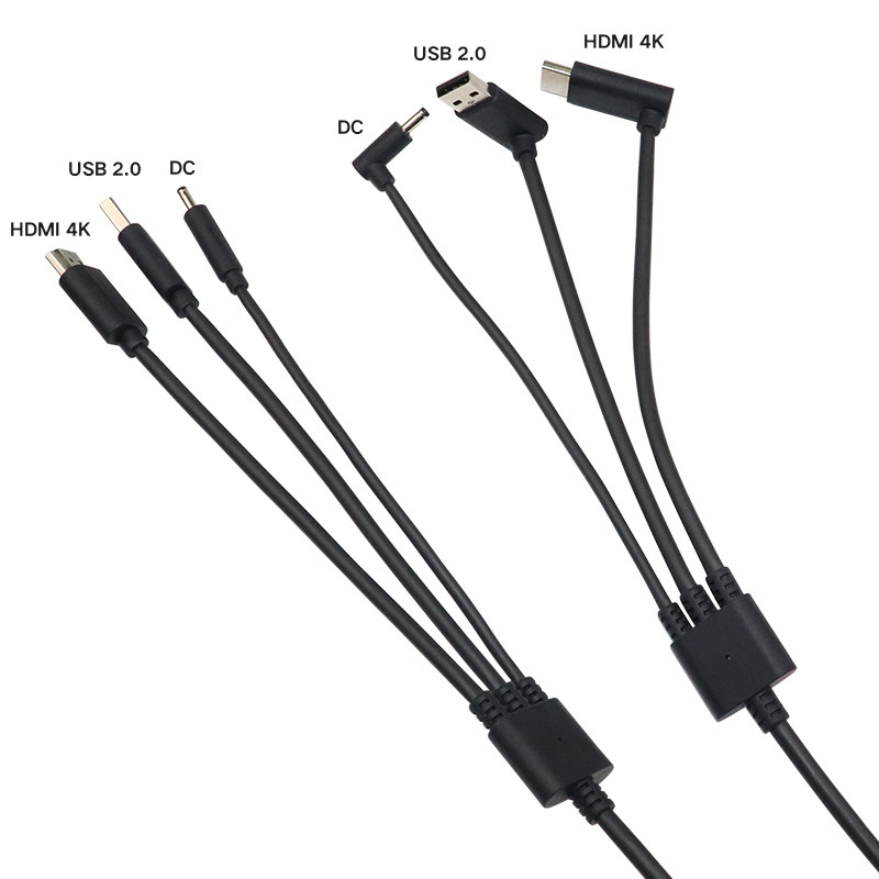 ODM vr cable for HTC VIVE Angle Left HDMI 4k USB 3.5MM DC 5M or customized