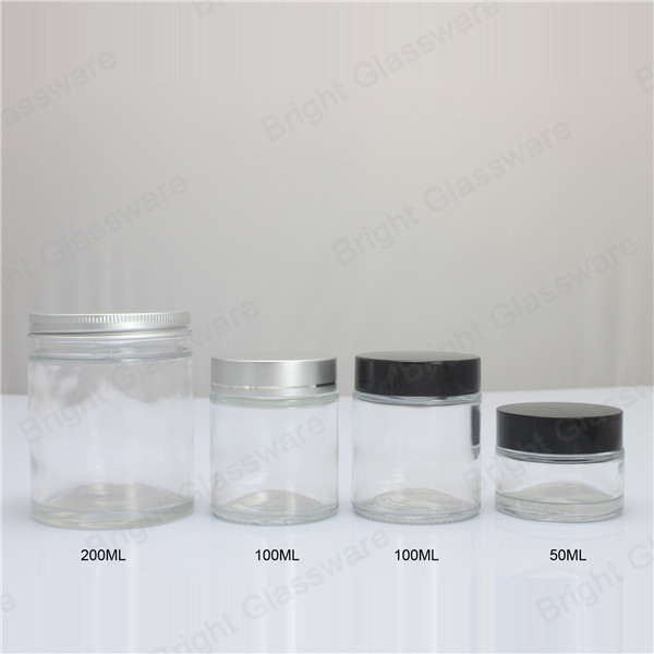 Factory price 1oz 2oz 4oz 6oz 8oz glass jar with plastic cap