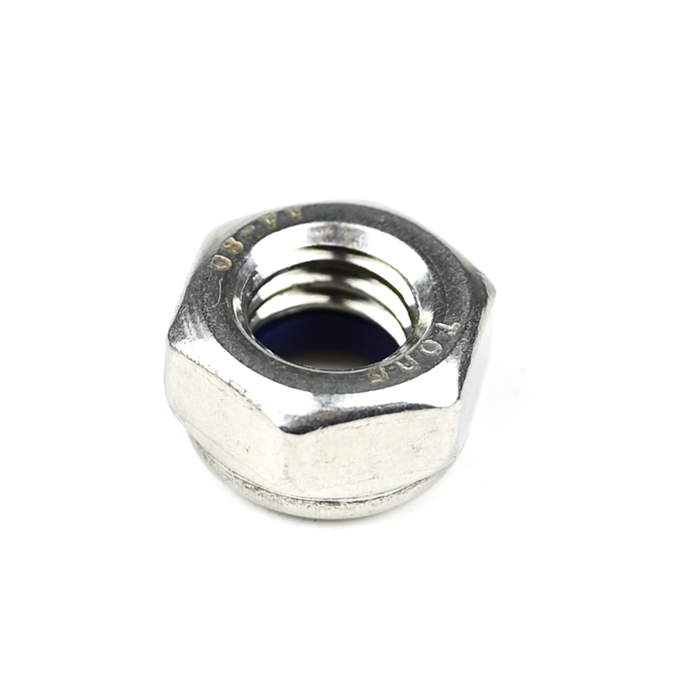 Customizable A4 Stainless Steel Nylon Insert Self Locking Hex Nut M8 1.25mm with Options
