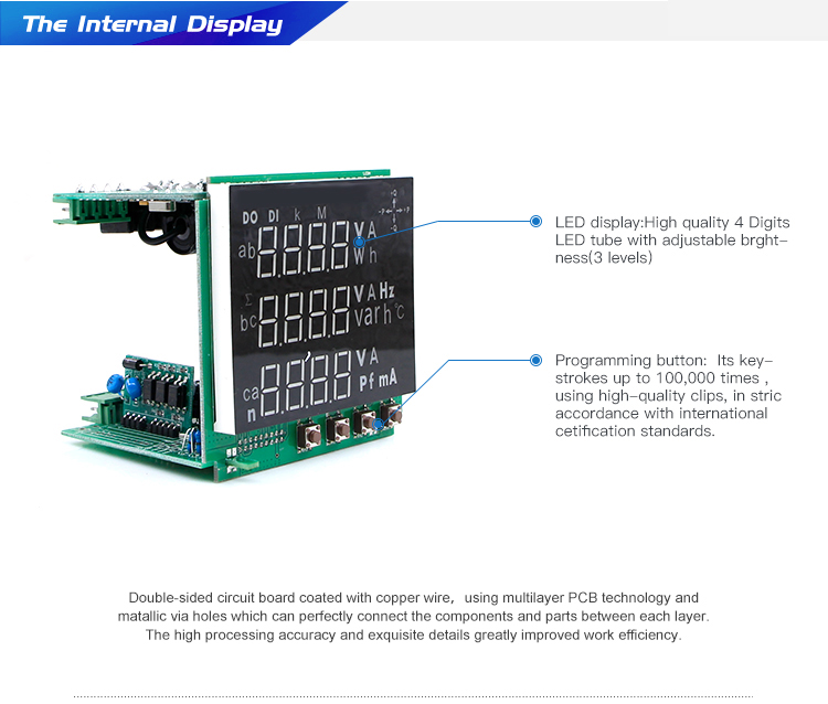 CN-3D3 96*96 mm Three Phase LED Multifunction KWH Energy Meter with RS485