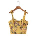 French Retro Chic Women Sleeveless Tank Tops OEM Logo