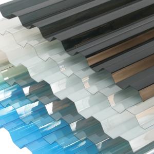 Quality Transparent Polycarbonate Corrugated Sheet UV Resistant PC Roof Sheet wholesale