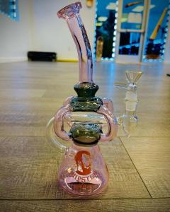 Quality Colored Dab Rig Glass Smoking Pipe Size 12 Inch wholesale
