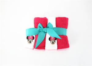 Quality 220GSM Microfiber Baby Washcloths , Beautiful Minnie Mouse Baby Bath Towel wholesale