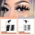 Natural Black Fluffy 25mm Mink Lashes , 5D Handmade Mink Lashes