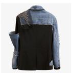 Winter Waterproof Mesh Jacket Denim Detachable Half Ladies Sheath Top Blazers