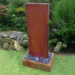 120cm Vertical Corten Steel Water Feature Wall With LED Light