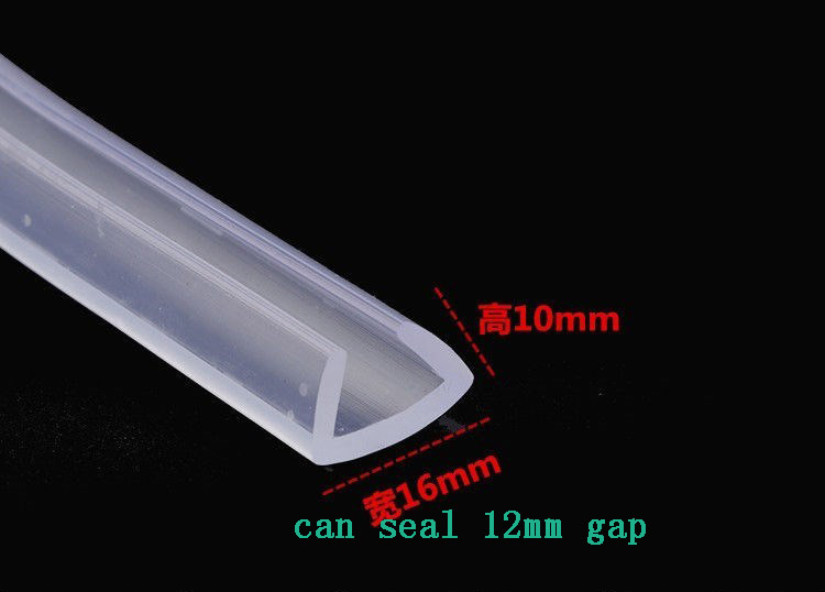 150C Temperature Clear U Channel Edge Protection Trim for Glass Custom Color/Size/Shape