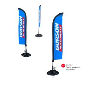 Quality Mini Slim Advertising Feather Flag Banners Polyester Fiberglass Material wholesale