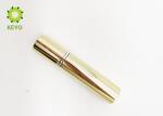 Round Golden Empty Lipstick Tube Container 3.5g 5g Aluminum Material Made