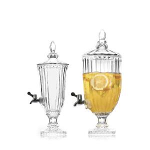 Quality Lead-free crystal glass 5L glass juice beverage dispenser with tap wholesale