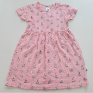 Quality Cotton Spandex Baby Girl Knit Dress Short Sleeves Summer Styles wholesale