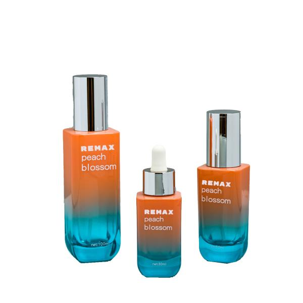 REMAX 30ml Dropper Bottle 100ml Lotion Pump Bottle Gradient Glass Packaging Set