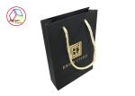 Eco Friendly Black Paper Shopping Bags Recyclable Feature Eco - Friendly