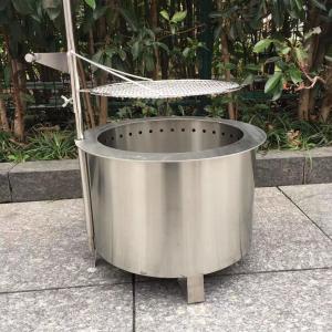 Quality Double Wall 56cm Smokeless Fire Pit With Grill 38cm Stove wholesale