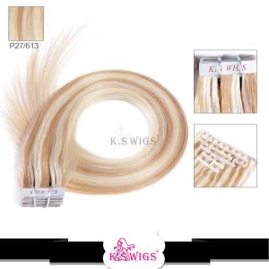 Quality Wholesale Perfect Quality 100% Mix color Indian thick Tape on Human hair extensions wholesale