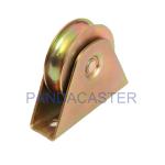 4 Inch Sliding Gate Wheels U Grooved Track Steel Wheels Fixed Casters