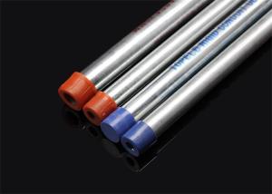 Quality BS 4568 / BS 31 Hot Dip Galvanized Metal Conduit Pipe With Screwed Ends And Caps wholesale