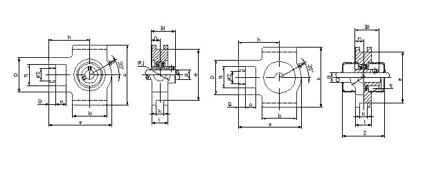 ABEC 3 Cast Iron Housing UCT300 Take Up Bearing Units