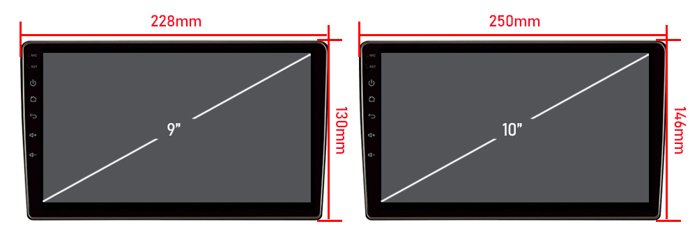 Universal 9 inch Car Stereo Navigation Player with IPS Screen and Rear Camera Support
