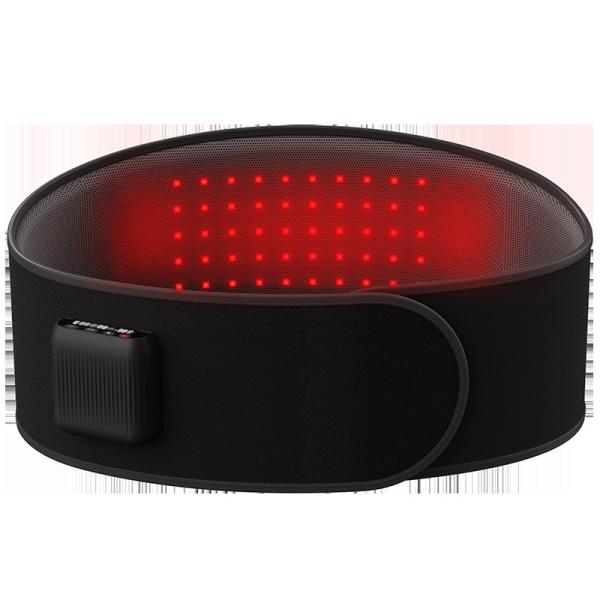 Rechargeable Waist Massage Belt Hot Wave Lumbar Support Vibration Red Light