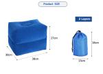 Airplane Inflatable Foot Rest Blue / Grey / Black Color 6P Certification