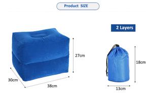 Quality Airplane Inflatable Foot Rest Blue / Grey / Black Color 6P Certification wholesale