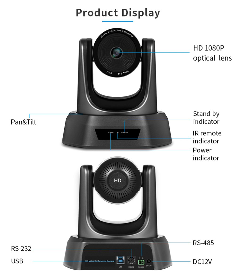 TONGVEO NV1080 FHD H.264 1080P USB 2.0 PTZ Camera For Medical Business