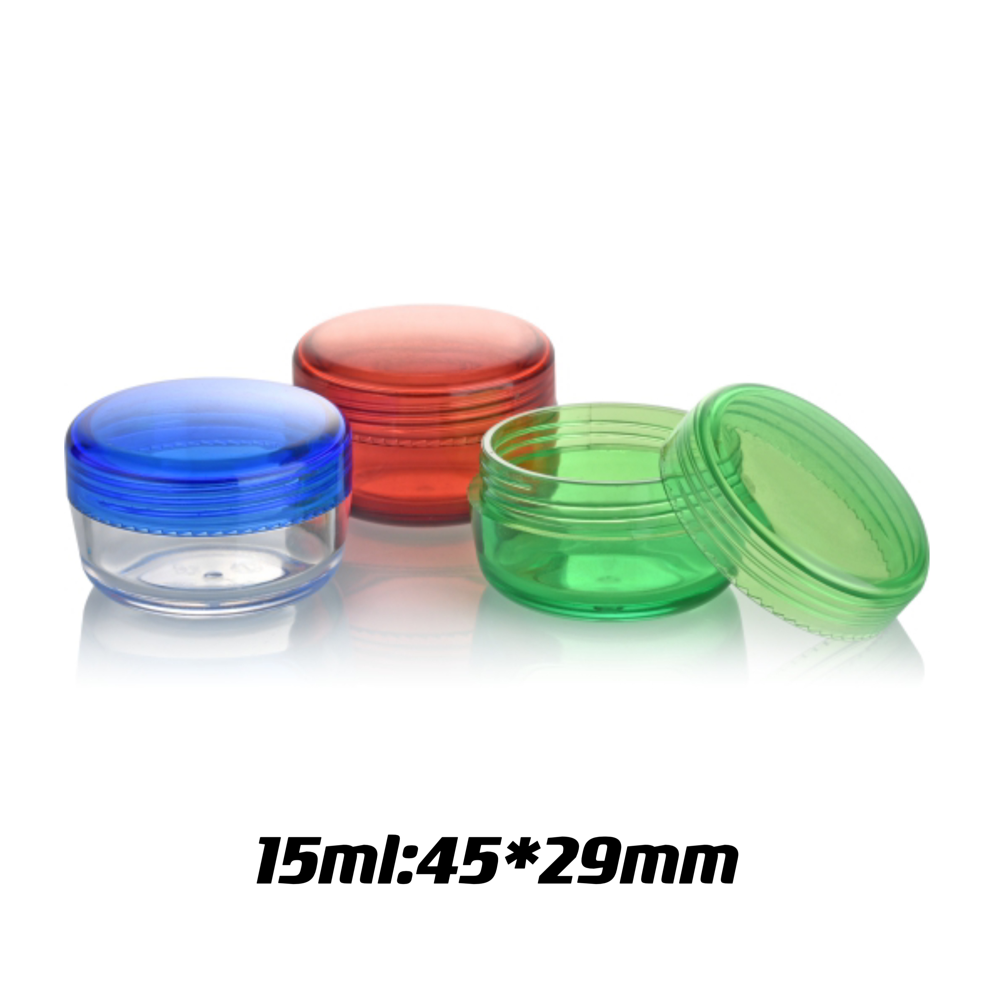 Customized Color Face Cream Jar 15ml PET Plastic Jar for Empty Cosmetic Jar