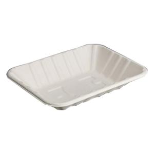 Quality Natural Color Rectangular Compostable Sugarcane Bagasse Sustainable Sushi Trays Plates wholesale
