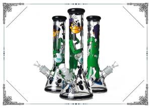 Quality Cartoon Art Bong 9MM Borosilicate Glass Smoking Water Pipe With 14.4mm Bowl wholesale