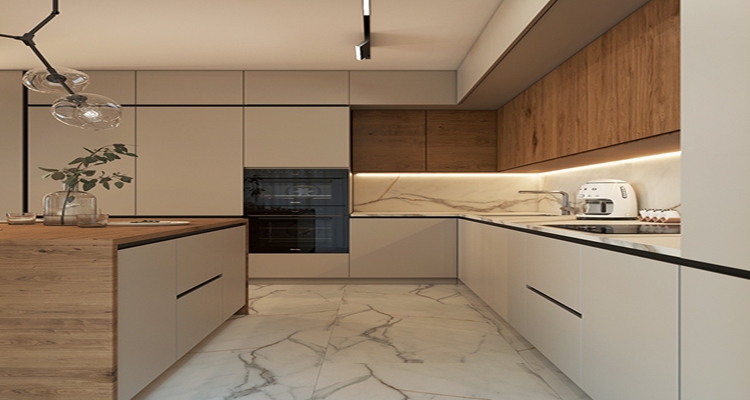 Wholesales Customized Ral Color Chart Wood Veneer Kitchen Cabinet for Modern Design