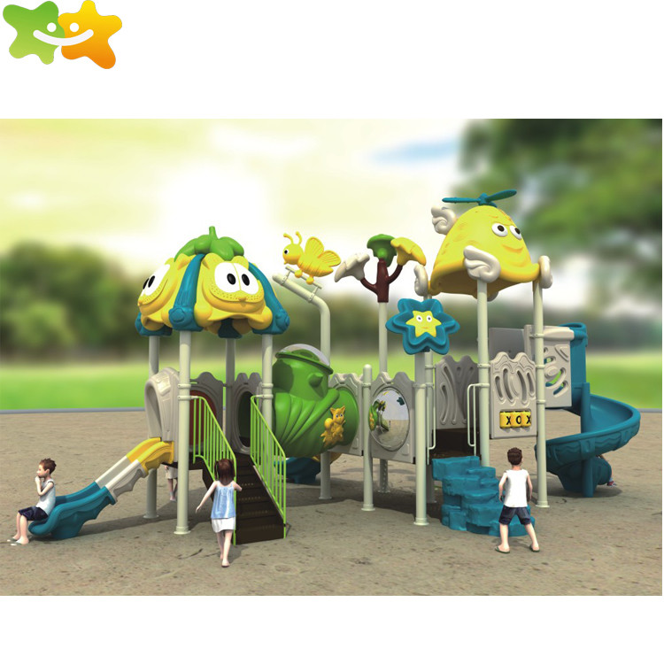 Funny Play Kids Playground Equipment / Kindergarten Toddlers Plastic Slide