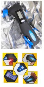 Quality tire gauge with seat belt cutter &amp; emergency hammer wholesale