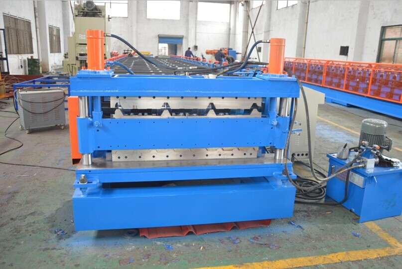 Double Layer Colour coated Steel Roof Panel Wall Panel Roll Forming Machine PLC Control Automatic