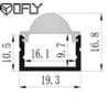 Buy cheap Acrylic Cover Aluminum LED Light Strip Housings Profile UV Resistant Surface from wholesalers