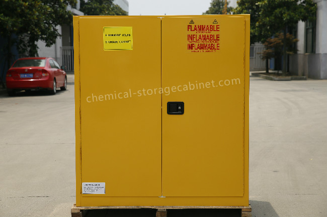 Stainless Steel Iron Coated Flammable Yellow Powder Chemical Storage Cabinets For Laboratory / Bench Top